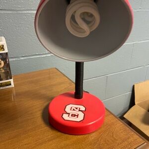 Red NC State Desk Lamp